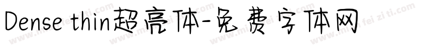 Dense thin超亮体字体转换